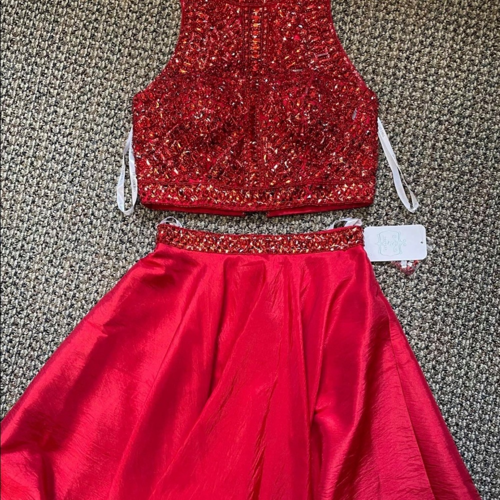 Red, Prom, pageant, cocktail, dress